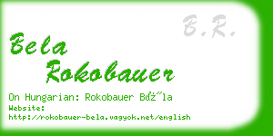 bela rokobauer business card